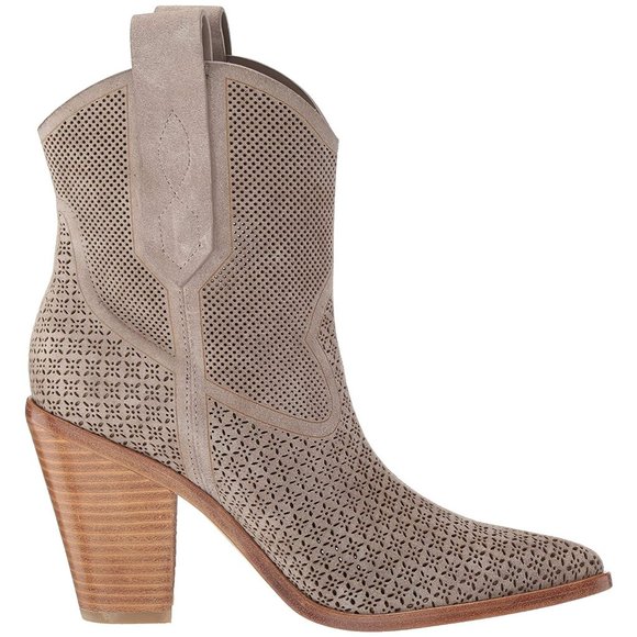 Sigerson Morrison Shoes - SIGERSON MORRISON BOOT KARKA SUEDED LEATHER PERFORATED BOOTIES 38